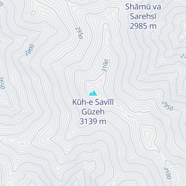Map of Kūh-e Savīlī Gūzeh