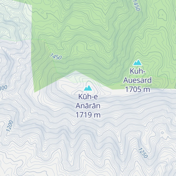Map of Kūh-e Anārān
