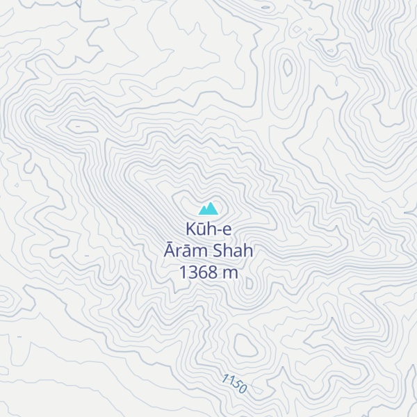 Map of Kūh-e Ārām Shah