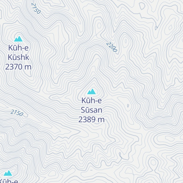 Map of Kūh-e Sūsan