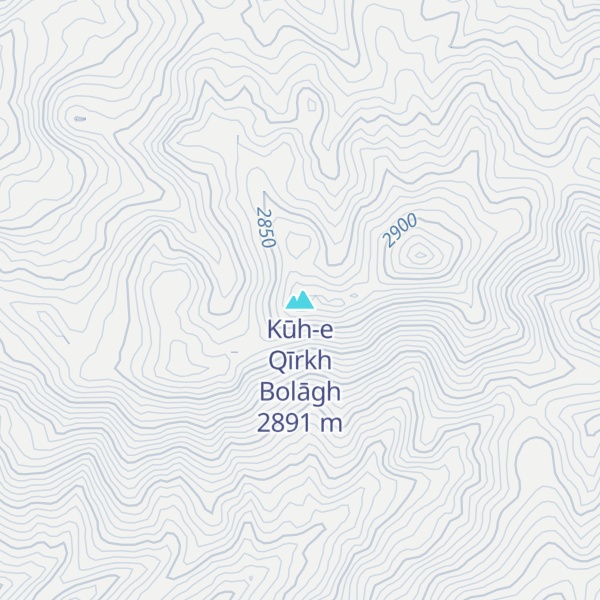 Map of Kūh-e Qīrkh Bolāgh