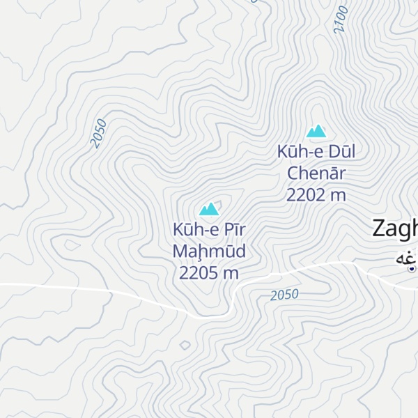 Map of Kūh-e Pīr Maḩmūd