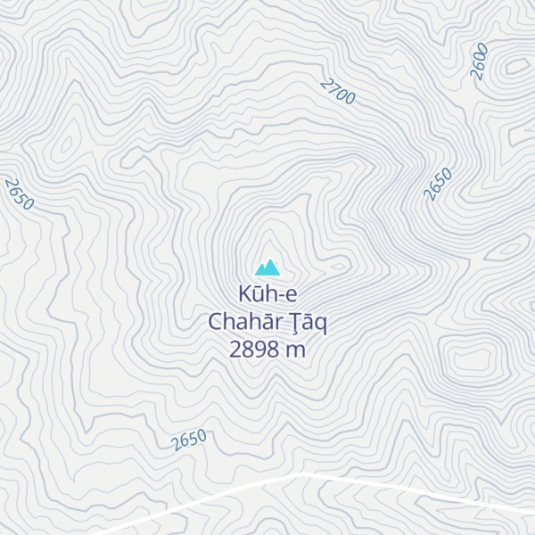 Map of Kūh-e Chahār Ţāq