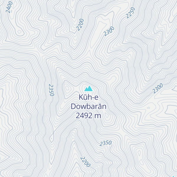 Map of Kūh-e Dowbarān