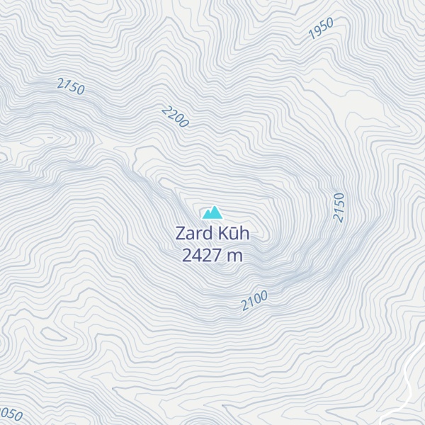 Map of Zard Kūh