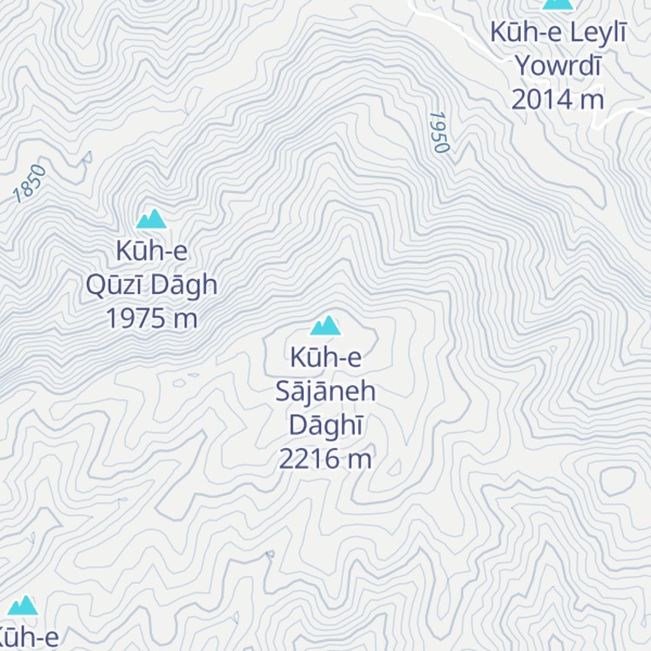 Map of Kūh-e Sājāneh Dāghī