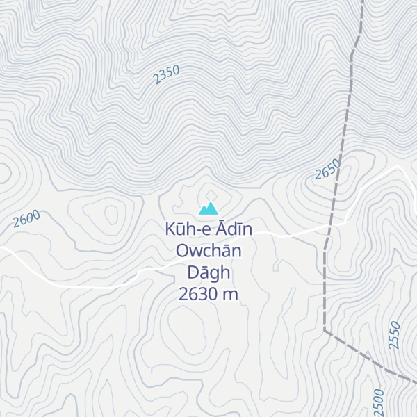 Map of Kūh-e Ādīn Owchān Dāgh