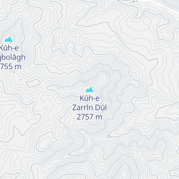 Map of Kūh-e Zarrīn Dūl