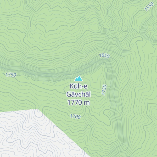 Map of Kūh-e Gāvchāl