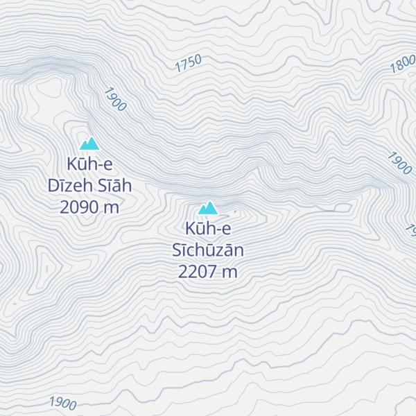 Map of Kūh-e Sīchūzān