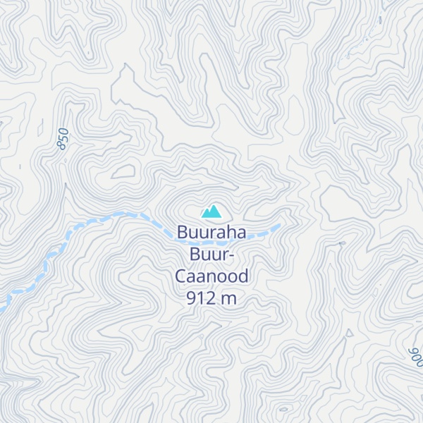 Map of Buuraha Buur-Caanood