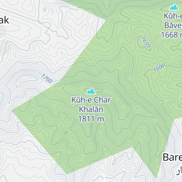 Map of Kūh-e Char Khalān