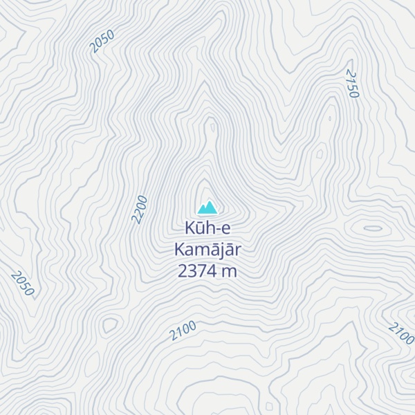 Map of Kūh-e Kamājār