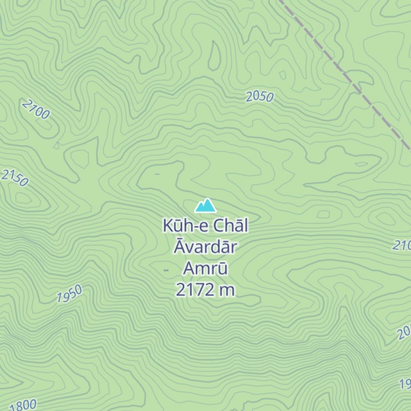 Map of Kūh-e Chāl Āvardār Amrū