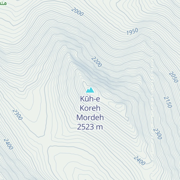 Map of Kūh-e Koreh Mordeh