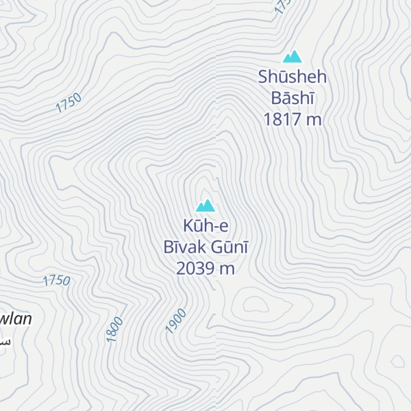 Map of Kūh-e Bīvak Gūnī