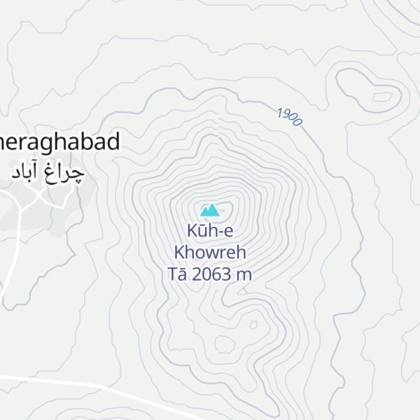 Map of Kūh-e Khowreh Tā