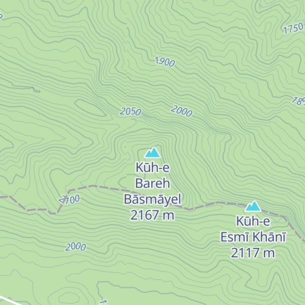 Map of Kūh-e Bareh Bāsmāyel