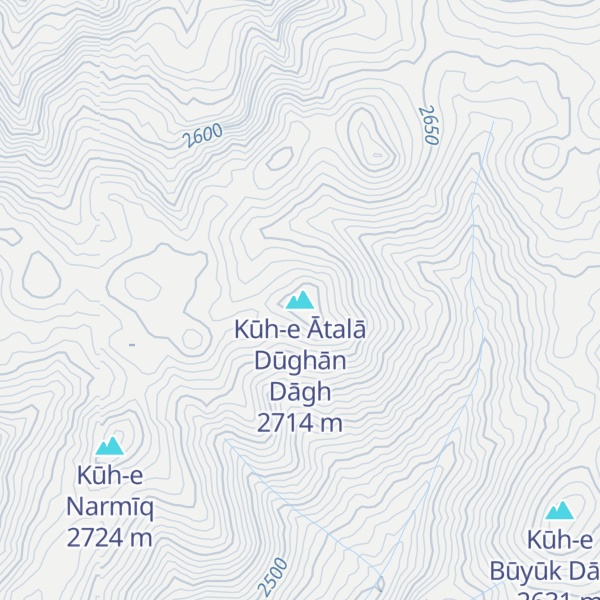 Map of Kūh-e Ātalā Dūghān Dāgh