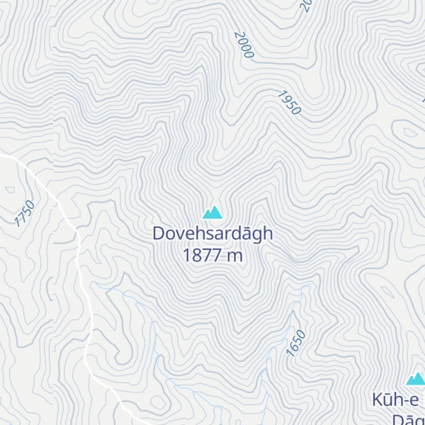 Map of Dovehsardāgh