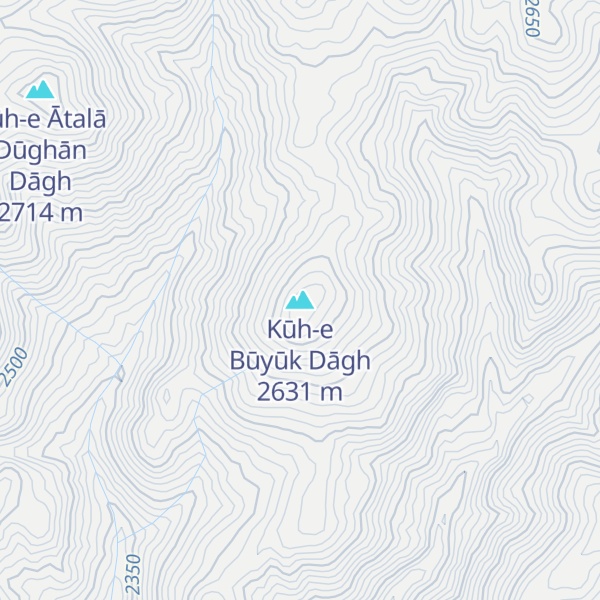Map of Kūh-e Būyūk Dāgh