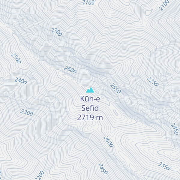 Map of Kūh-e Sefīd
