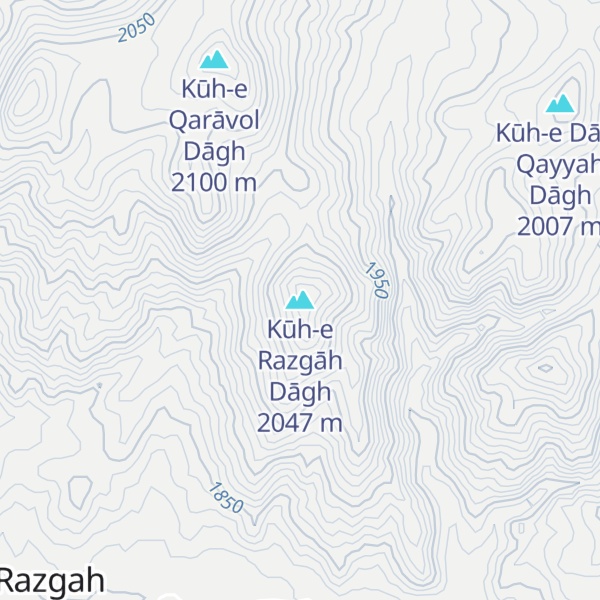 Map of Kūh-e Razgāh Dāgh