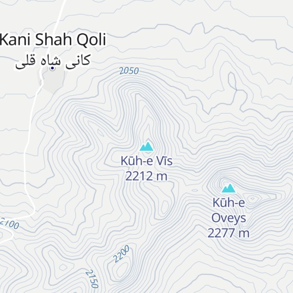 Map of Kūh-e Vīs