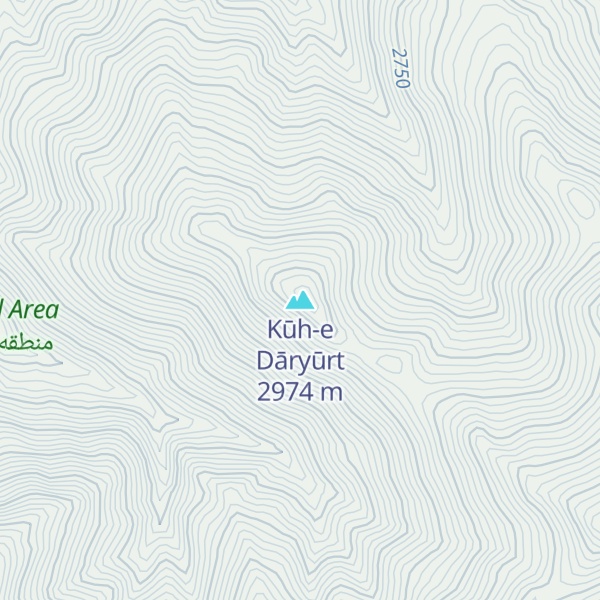 Map of Kūh-e Dāryūrt