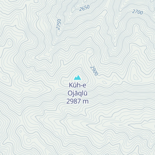 Map of Kūh-e Ojāqlū