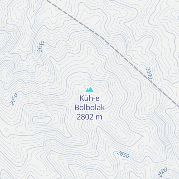 Map of Kūh-e Bolbolak