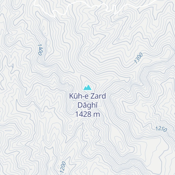 Map of Kūh-e Zard Dāghī