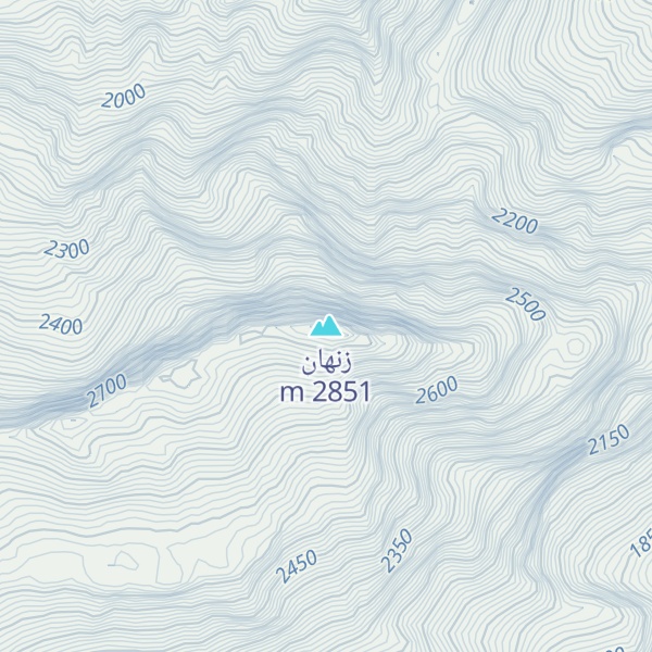 Map of زنهان