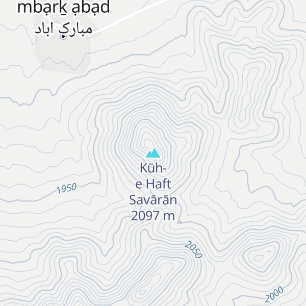 Map of Kūh-e Haft Savārān
