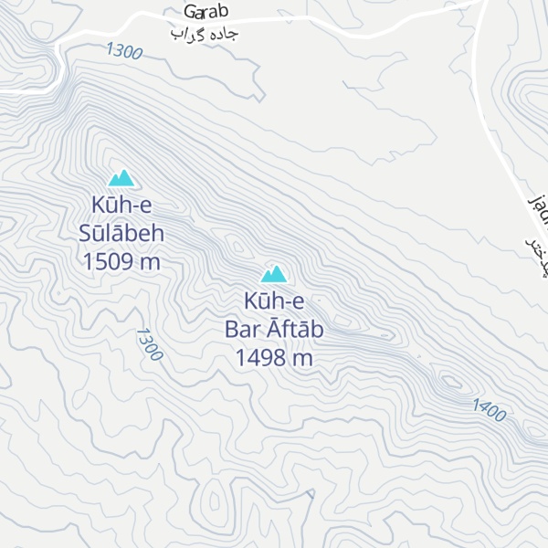 Map of Kūh-e Bar Āftāb