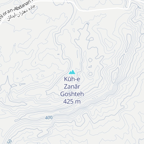 Map of Kūh-e Zanār Goshteh