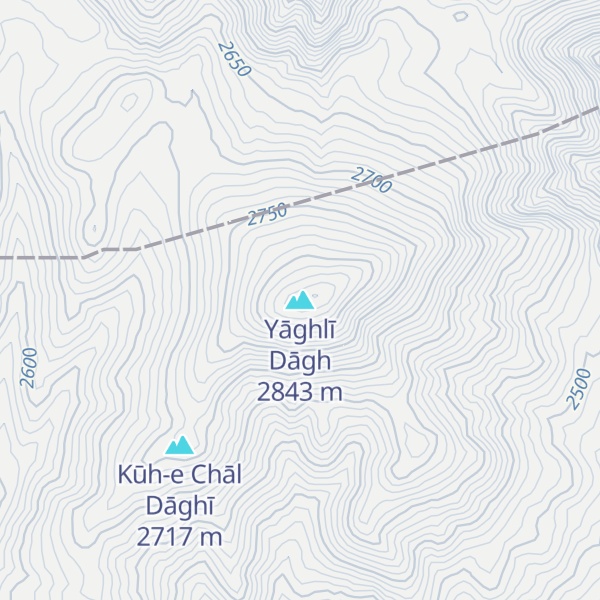 Map of Yāghlī Dāgh