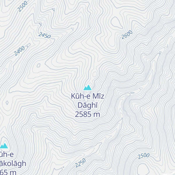 Map of Kūh-e Mīz Dāghī