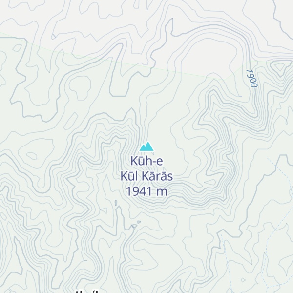 Map of Kūh-e Kūl Kārās