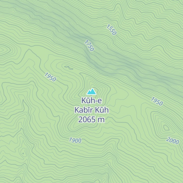 Map of Kūh-e Kabīr Kūh