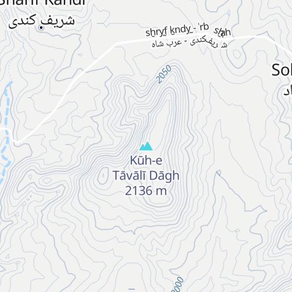 Map of Kūh-e Tāvālī Dāgh