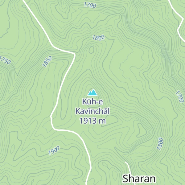 Map of Kūh-e Kavīnchāl