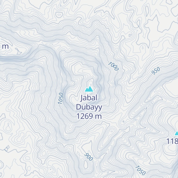 Map of Jabal Dubayy