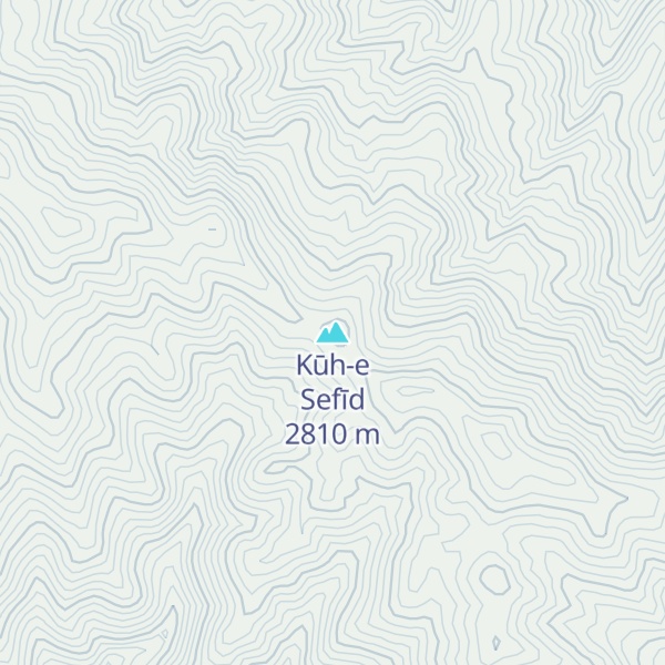 Map of Kūh-e Sefīd