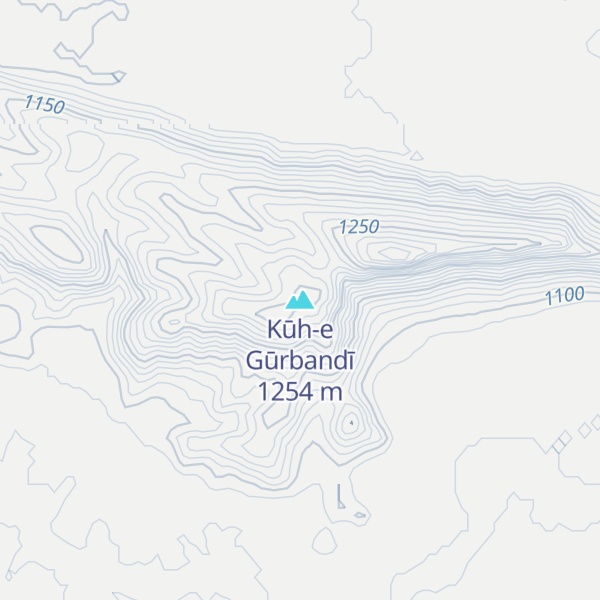 Map of Kūh-e Gūrbandī