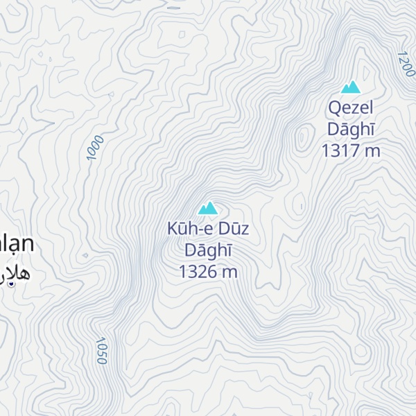 Map of Kūh-e Dūz Dāghī