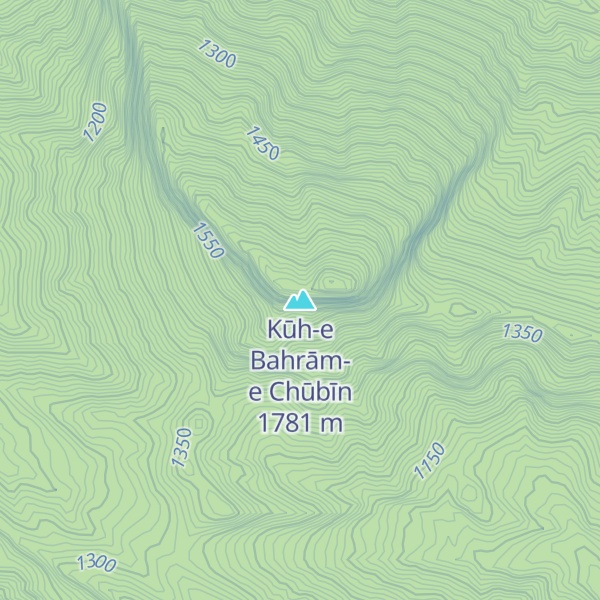 Map of Kūh-e Bahrām-e Chūbīn