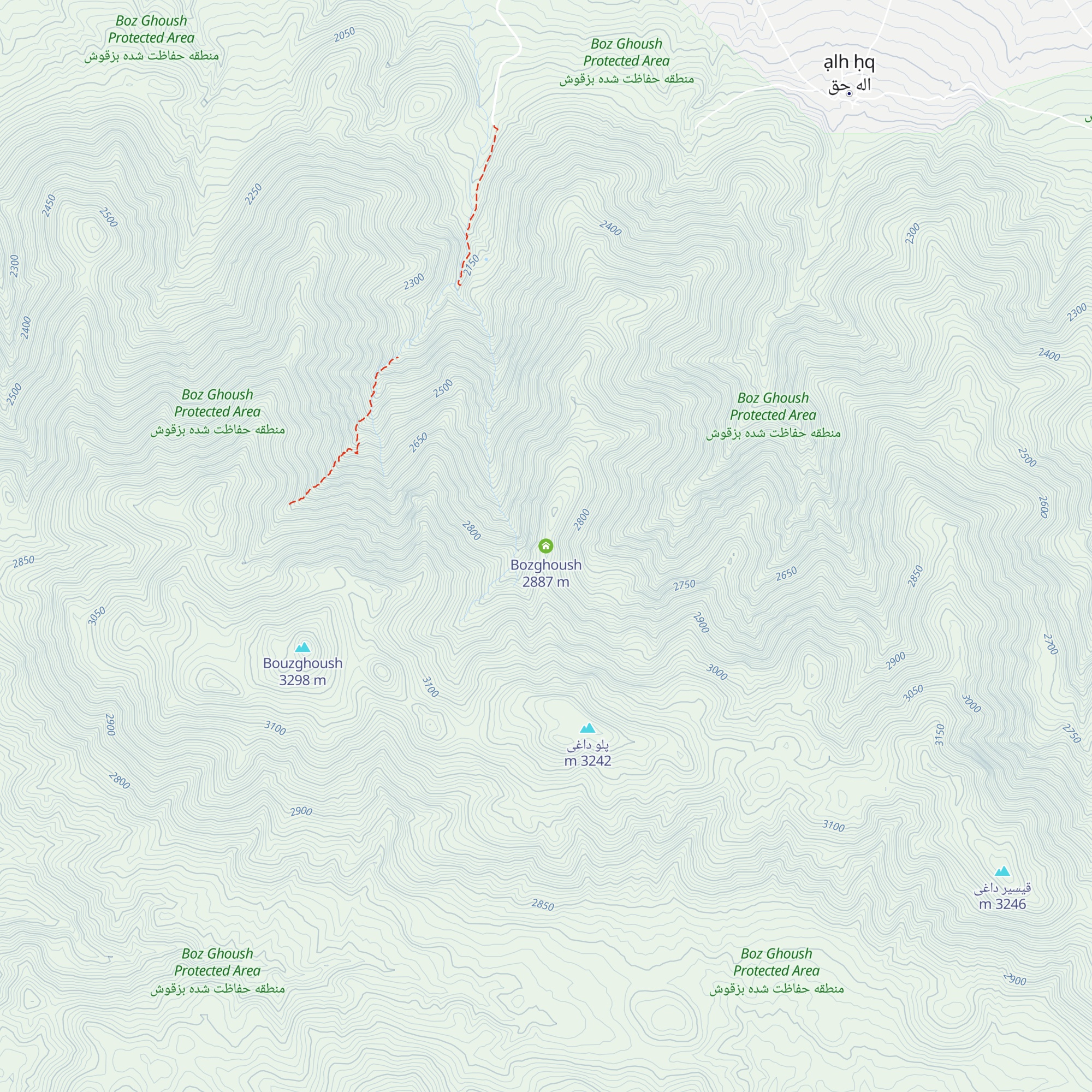 Bozghoush map