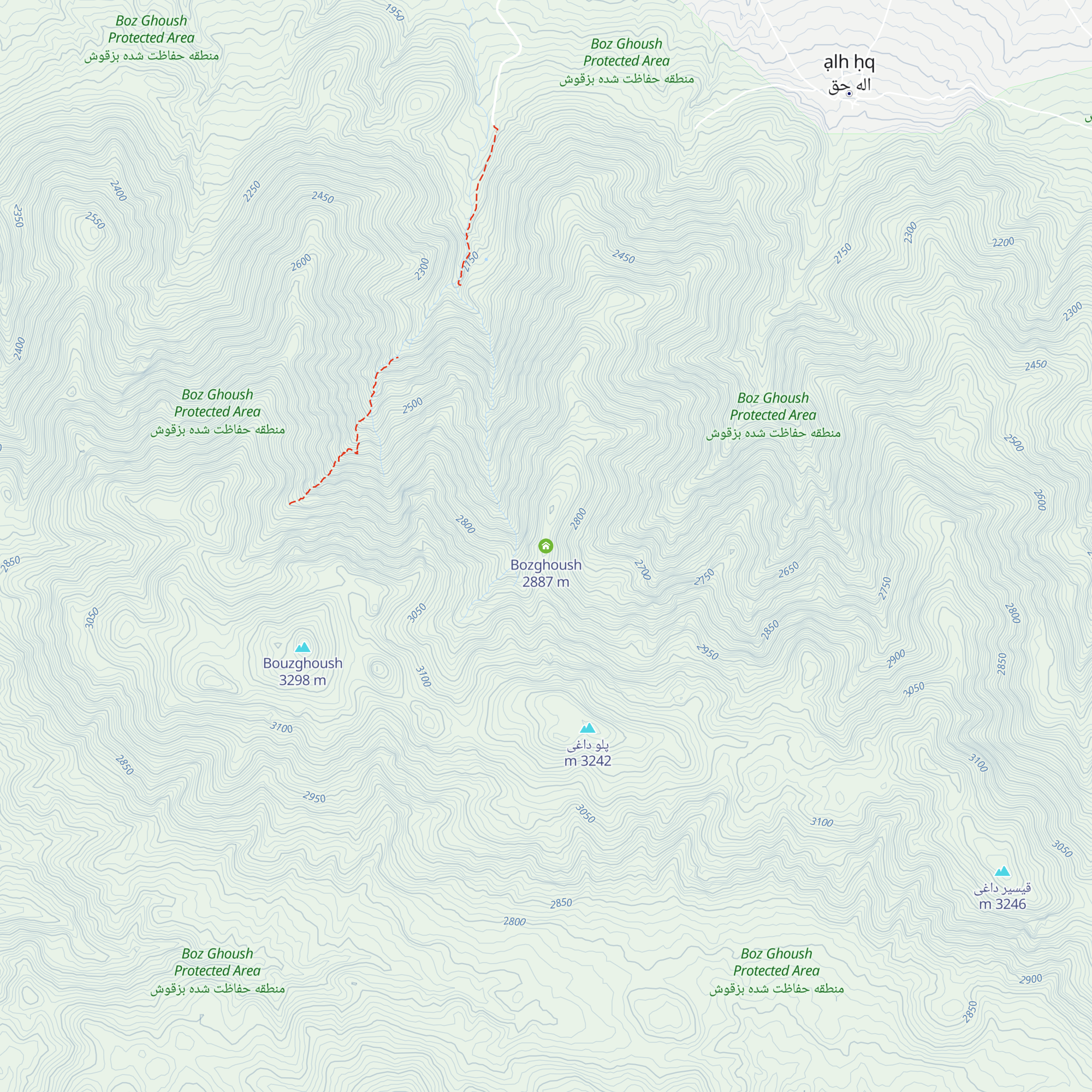 Bozghoush map