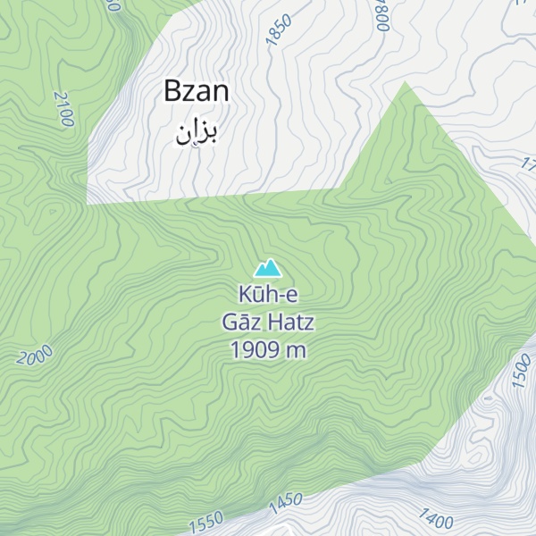 Map of Kūh-e Gāz Hatz